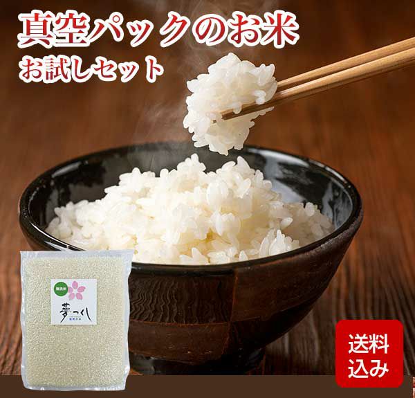 真空パックの無洗米 お試しセット 750g(5合）  メール便